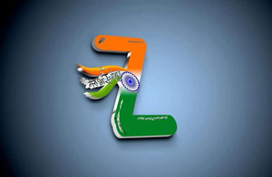 Alphabet Z for Indian Independence Day