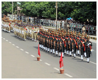 A vibrant parade on Indian Indian Independence Day