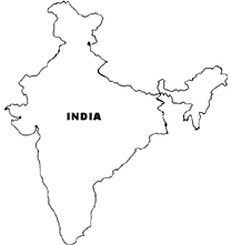 Indian Map for coloring