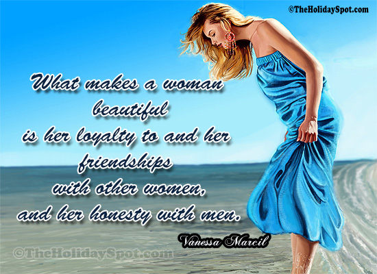 Women's Day quotation image with a background of a beautiful woman