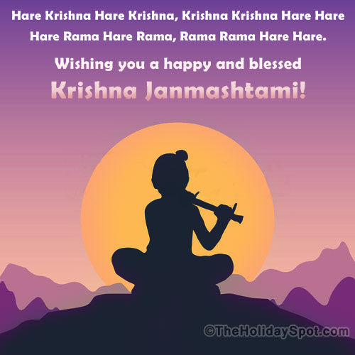 Image for WhatsApp and Facebook with Krishna Janmashtami wishes