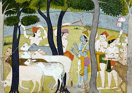 Lord Krishna and the Cowherd Boys