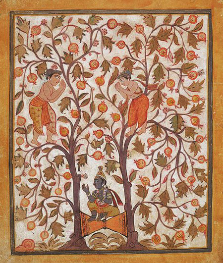 Krishna Splits the Double Arjuna Tree