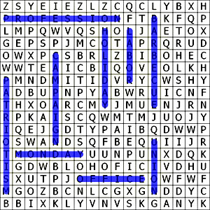 Answer of the Word Search Puzzle