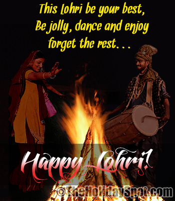 Best wishes card of Lohri