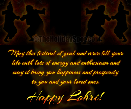 Lohri greeting card for happiness and prosperity