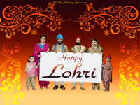 Lohri Wallpaper - Celebrate Lohri with friends and family