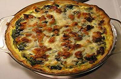 Spinach and Red Chard Quiche