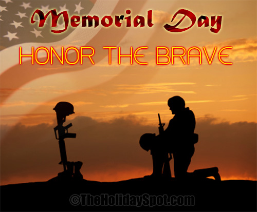 Memorial Day card honoring the brave