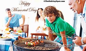 High Definition wallpaper of family having Barbecue on Memorial Day.