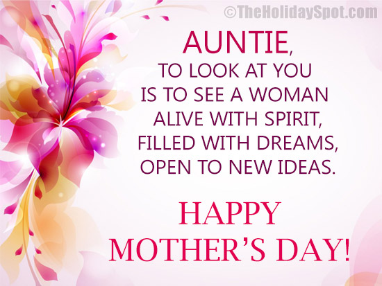 Mother's Day eCard for Aunts
