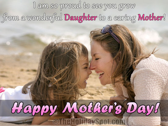 Mother's Day card from a mother for her wonderful daughter