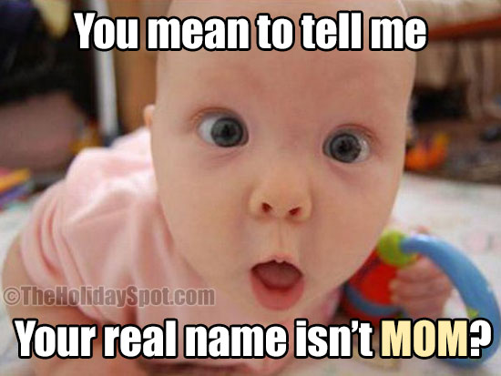 Mother's Day meme of a child with funny expression