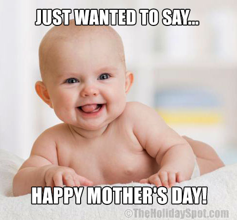 Meme of a little kid wishing Mother's Day
