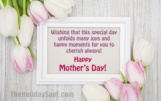 Mother's Day wishes card themed with beautiful flowers