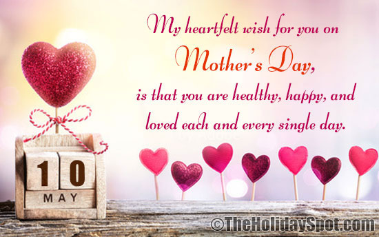 A heartfelt wishes card for Mother's Day