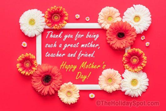 Mother's Day thank you card for WhatsApp and Facebook
