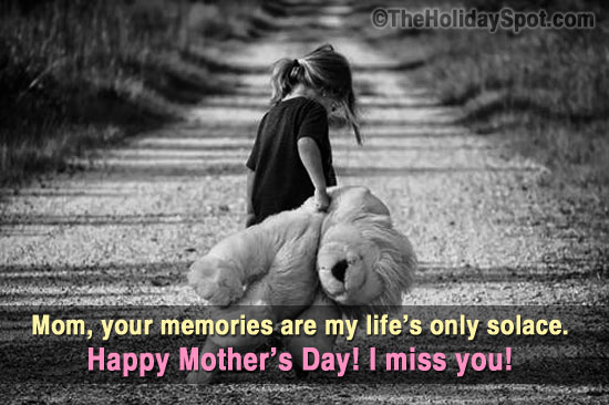 Mother's Day card for WhatsApp with the Miss You message