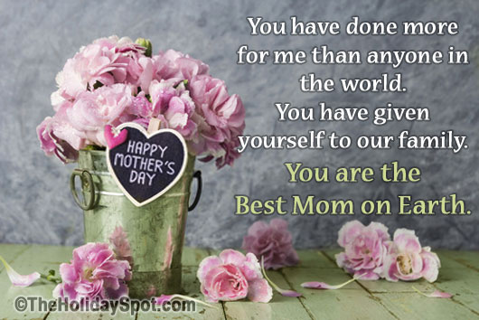 Mother's Day greeting card for the best mom on earth