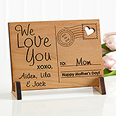 Sending Love To Mom Personalized Wood Postcard