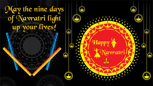 Navratri Greeting for WhatsApp and Facebook