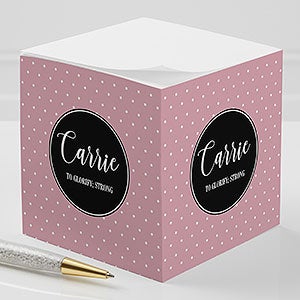 Name Meaning Personalized Paper Note Cube