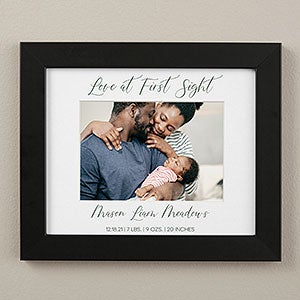 New Baby Personalized Matted Frame - 8x10 Horizontal