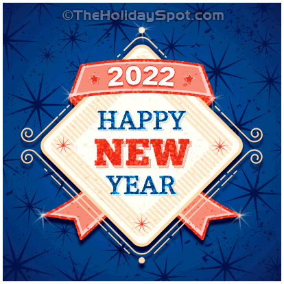 Happy New Year 2022 wishes card