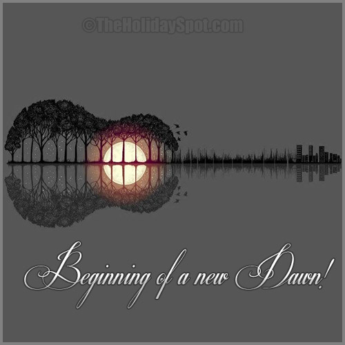 New Year greeting card - Begenning of a new dawn