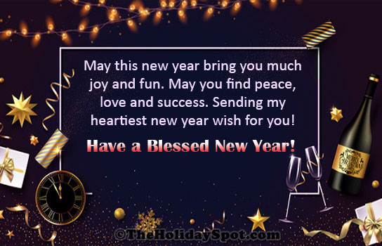 WhatsApp card with the blessings for New Year