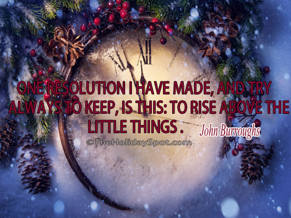 One resolution I have made...