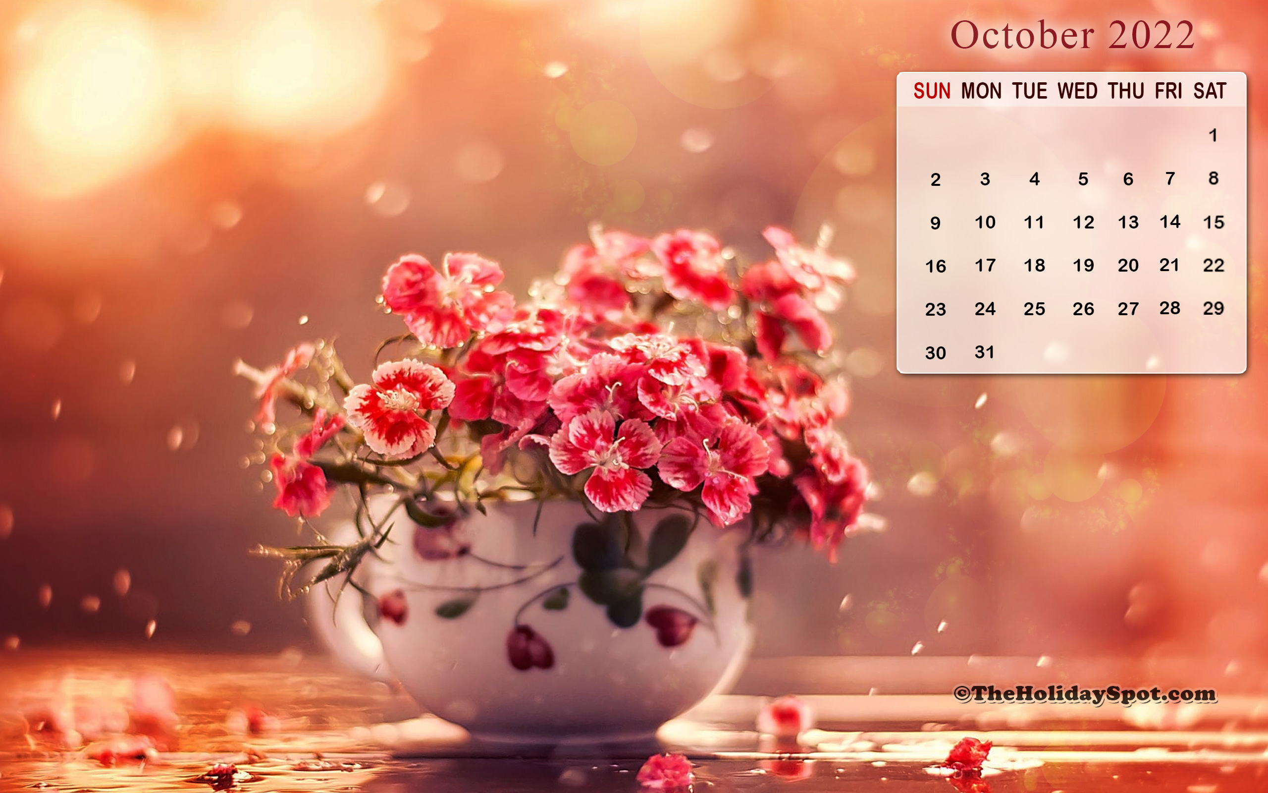 October 2022 Calendar Desktop Wallpaper Month Wise Calender Wallpapers 2022 | Hd Calendar Wallpapers