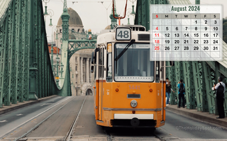Calendar Wallpaper of August 2024 themed with Friendship