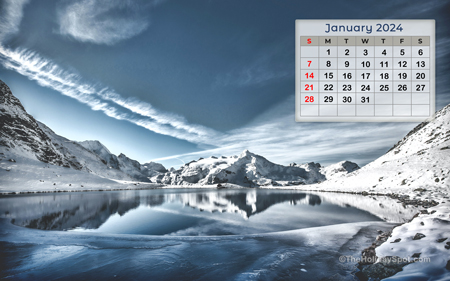 Calendar Wallpaper - January 2024