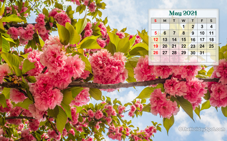 May 2024 HD 1080p Calendar Wallpaper