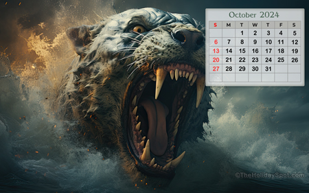 October 2024 Calendar Wallpaper