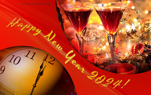 A beautiful HD wallpaper themed with New Year 2024