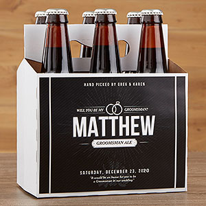 Will You Be My Groomsman Personalized Bottle Carrier