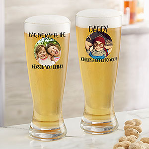 Photo Message For Him Personalized 20oz. Pilsner Glass