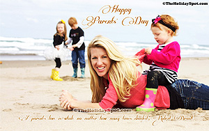 Parents' day wallpaper featuring unconditional love of daughter and mother