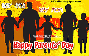 HQ illustration of Parent's Day featuring children wishing their parents.