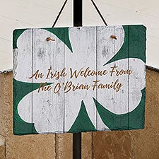 Luck Of The Irish Personalized Slate Sign