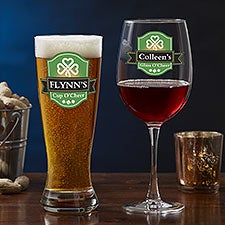 Cup O' Cheer Personalized Irish Barware Collection
