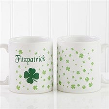 Irish Clover Personalized Coffee Mug