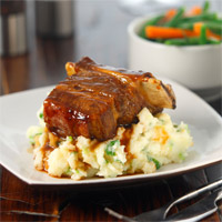 Braised short ribs with champ