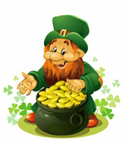 Leprechaun and the pot of gold