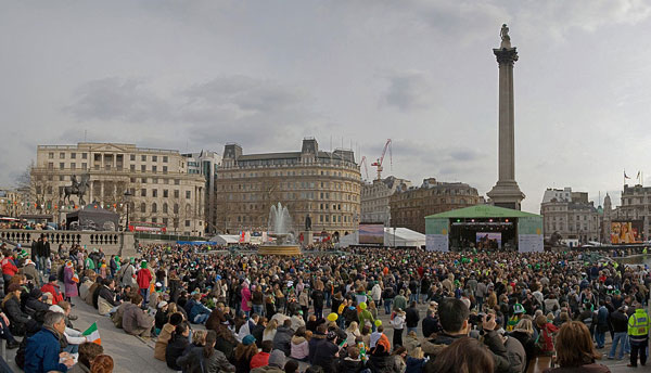 Saint Patrick's Day celebration at Trafalgar Square in London