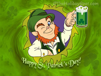 Cheers with green glass of beer - patrick day wallpaper