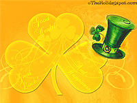 St. Patrick's Day wallpaper of shamrock in green hat