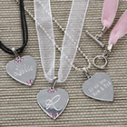 5-Piece Crystal Heart Necklace Set
